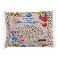 Product image of a bag of Great Value Navy beans.