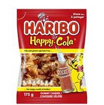 Product image of Haribo bear Happy Cola bottle candy bag.