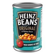 Can of Heinz beans, the orginal in tomato sauce.