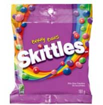 Product image of a purple Skittles berry candy bag.