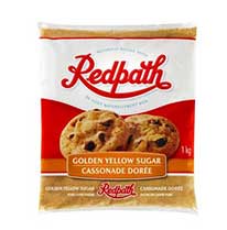 Product image of a bag of Redpath golden yellow sugar.