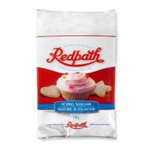 Product image of a bag of Redpath icing sugar.